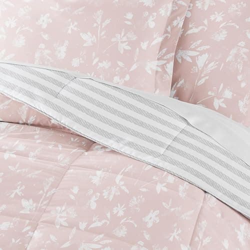 Linen Market Reversible Twin/Twin XL Comforter Set - Soft & Lightweight Down Alternative