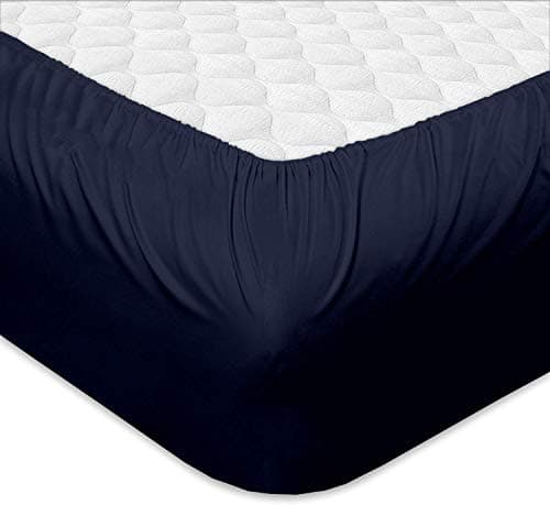 Hotel Collection Queen Size 100% Extra Soft Cotton Sheets - Navy Blue