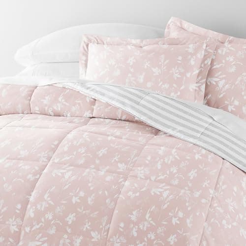 Linen Market Reversible Twin/Twin XL Comforter Set - Soft & Lightweight Down Alternative