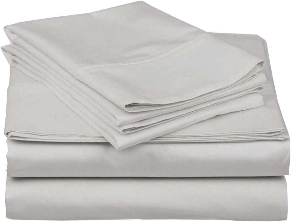 100% Egyptian Cotton 16inch Deep Pocket Queen Sheet Set, White