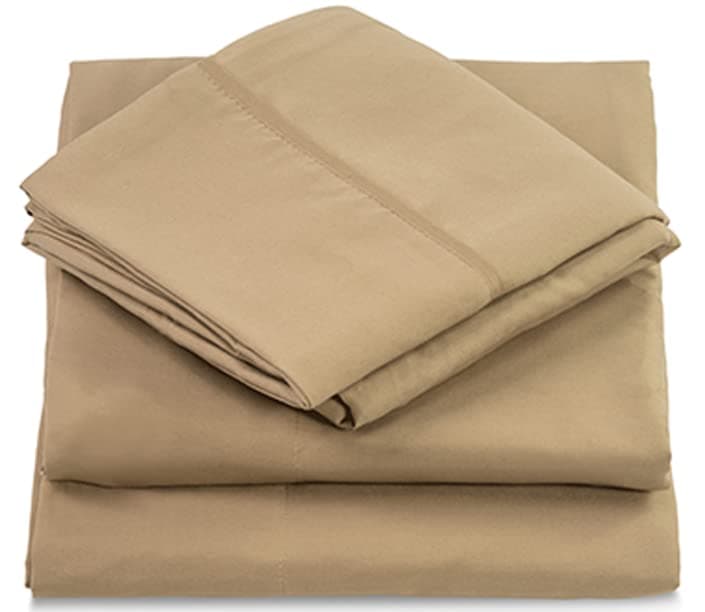 6 Piece Full Size Sheets Set - Including 4 Pillowcases - Deep Pockets - Breathable and Soft - Gray - Wrinkle Free - Machine Washable