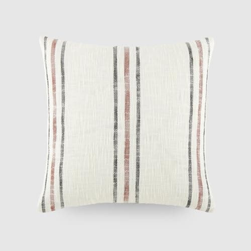 Linen Market Mustard Framed Stripe Cotton Decor Throw Pillow