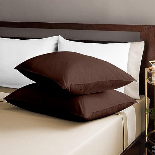 100% Egyptian Cotton Queen 20x30 Blood Red Sateen Weave Pillow Covers (600 Thread Count)