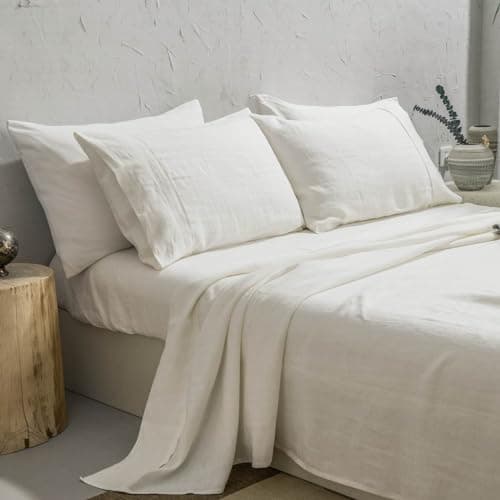 Meadow Park 100% Washed French Linen Sheet Set - California King