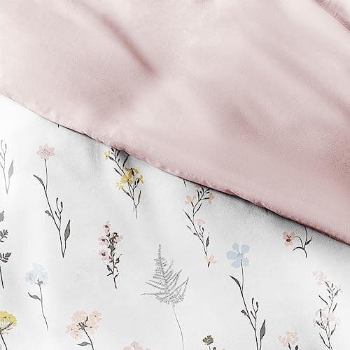 King Size Linen Duvet Cover Set in Pink