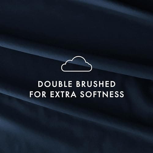 6-Piece Navy Linen Market Bed Sheet Set for Queen Size