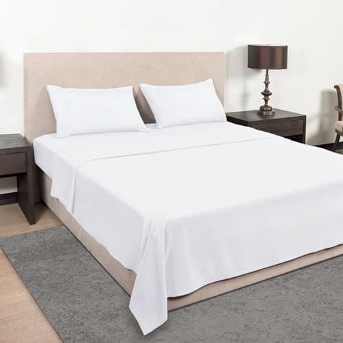 Hotel Luxury 1800 Thread Count Full Size Sheet Set - White 16 Inch Deep Pockets