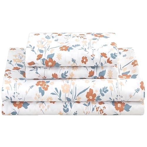 Purple Paisley Butterfly Floral Bed Sheets Set