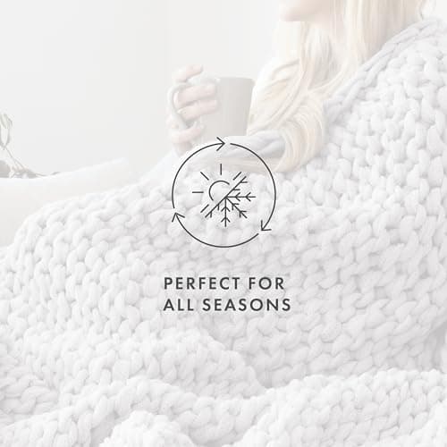 Chunky Knit Throw Blanket - Hypoallergenic - Cozy Home Accent