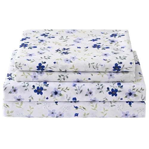 Purple Paisley Butterfly Floral Bed Sheets Set