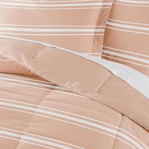 Linen Market Reversible Twin Comforter Set - Soft & Lightweight Down Alternative