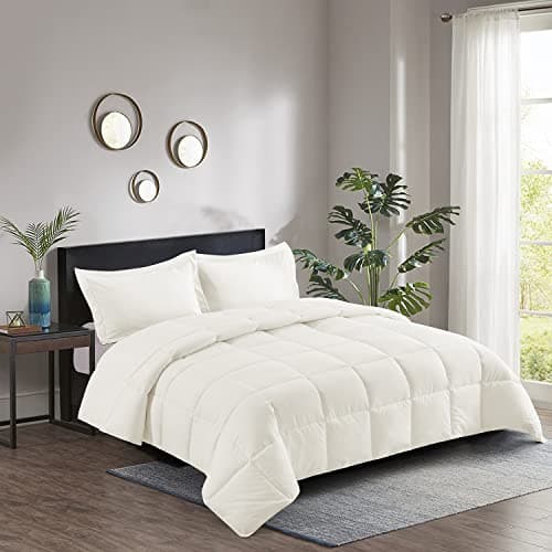 King Size Blue Down Alternative Comforter Set - Reversible Chic Quilt Design