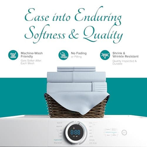 800 Thread Count Luxury Egyptian Cotton King Size Pillow Cases Set of 2 in Sky Blue