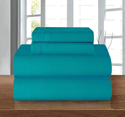 Luxury 1500 Thread Count Queen Sheet Set, Wrinkle Resistant, Turquoise