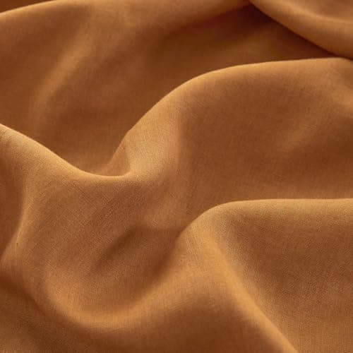 Simple & Opulence Pure Linen Full Size Sheet Set - 4 Pcs Natural Embroidery
