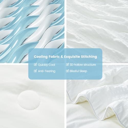 Q-Max 0.4 Reversible Cooling Comforter Queen Size White
