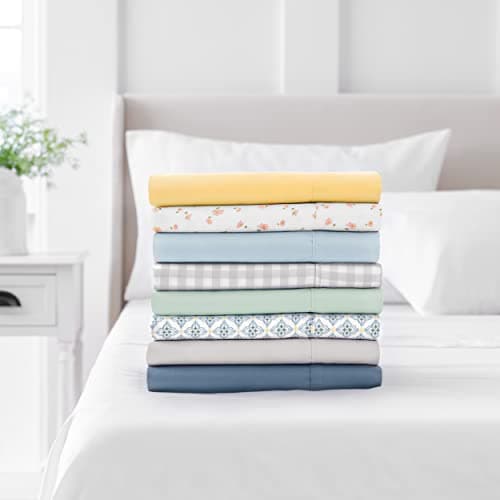 Martha Stewart 100% Cotton Twin Sheet Set, Gray
