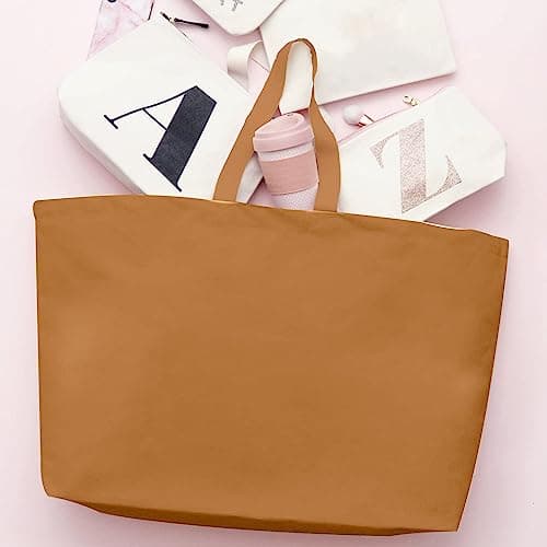 Large Canvas Tote Bag - Extra Big Shopping & Beach Reusable 28"x8"x16"