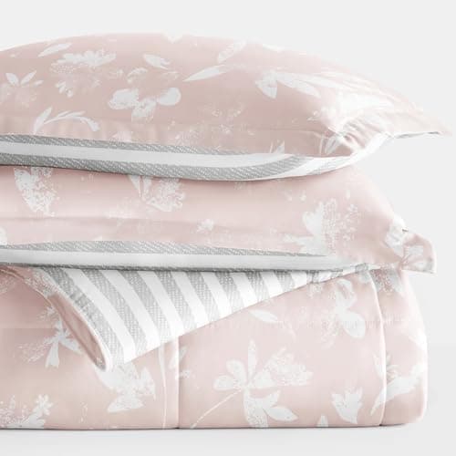 Linen Market Reversible Twin/Twin XL Comforter Set - Soft & Lightweight Down Alternative