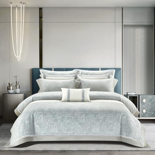 Green 600TC Tencel Cotton Sheets & Duvet Cover Set, Queen (US Standard)