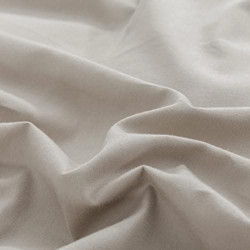 JELLYMONI 100% Washed Cotton Pillowcases Set with Button Closure, 2 Pack Standard(20×26) - Linen Grey
