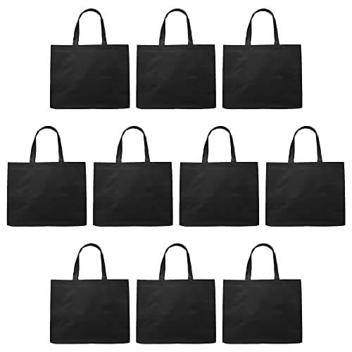 Custom Blue Jumbo Tote Bags Set of 100 - Reusable Promo Shopping Bags