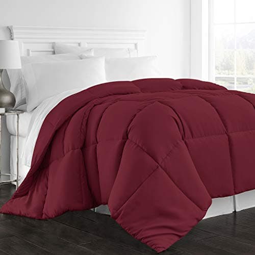 Beckham Hotel Twin/Twin XL Comforter - Luxury Goose Down Alternative - Burgundy