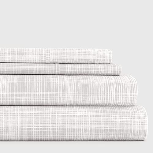 Linen Market Queen Bedding Sheet Set - Gray Thatch, Deep Pocket, Ultra-Soft & Cooling