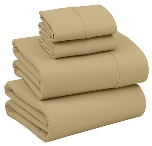 Full Size Brushed Microfiber Sheets Set with Deep Pockets - Pink Memories