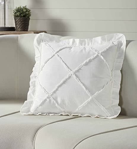 Piper Classics Kathryn Soft White Textured Throw Pillow Cover