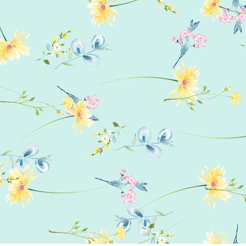 JSD Yellow Floral Printed Full Size 4 Piece Microfiber Sheet Set Extra Deep Pocket