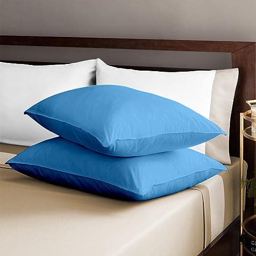100% Egyptian Cotton Queen 20x30 Blood Red Sateen Weave Pillow Covers (600 Thread Count)
