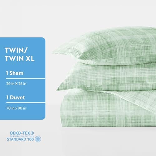 Linen Market Queen Duvet Cover & Shams (Forest) - Hotel-Quality Softness & Exquisite Prints