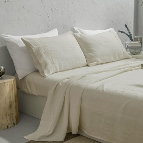 Meadow Park 100% Washed French Linen Sheet Set - California King