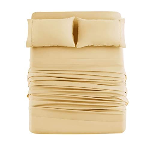 Mohap 1800 Thread Count Double Brushed Microfiber Bed Sheet Set - Full Gray