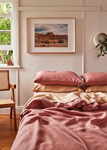 Forest Green Linen 4-Pc Sheet Set with Deep Pocket(Full)