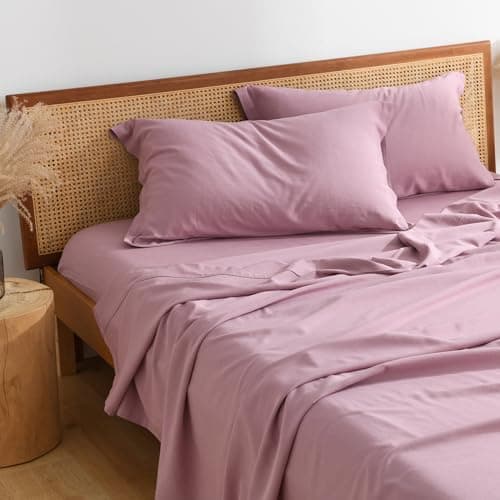 Charcoal Grey Bamboo Rayon & Linen Bed Sheets King Size, Soft & Breathable