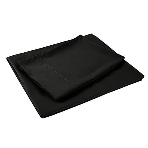 Sfoothome Black Luxury 4-Piece Bed Sheet Set - Full Size, Extra Deep Pocket