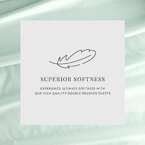 Soft and Cooling Twin Size Bed Sheets - Mint Color - Deep Pocket - 3 Piece Set