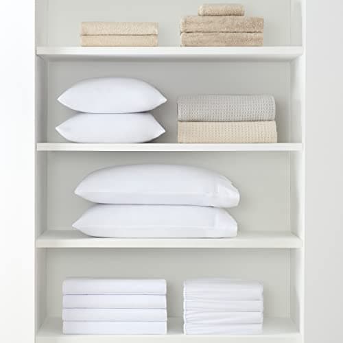 Arkwright Bulk Queen Pillow Cases - Pack of 12, Soft Hypoallergenic Cotton Blend