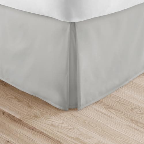 Ultra Soft Linen Market Queen Bed Skirt, White - Hotel Quality, Shrinkage & Fade Resistant