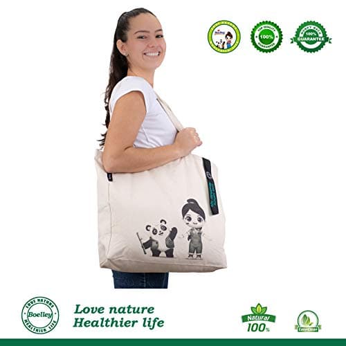 Eco-Friendly Organic Cotton Shopping Totes with Handle