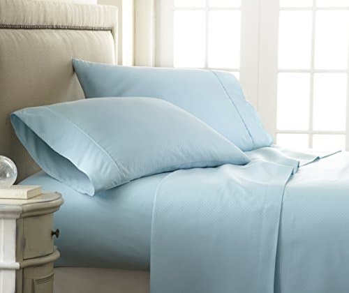 Ultra-Soft & Cooling King Size Bed Sheets - Aqua Checkered