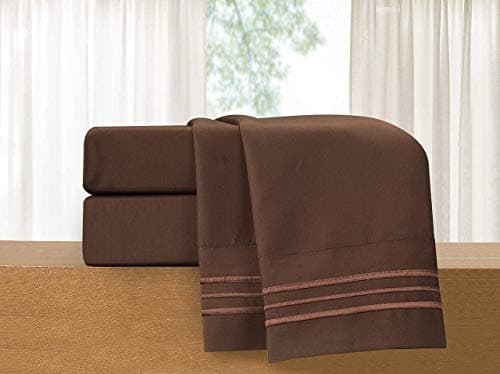 Luxury 1500 Thread Count Microfiber 4-Piece Bed Sheet Set - Queen, White