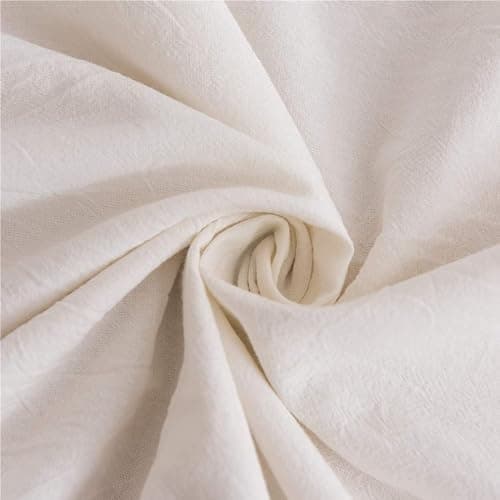 JELLYMONI 100% Washed Cotton Pillowcases Set with Button Closure, 2 Pack Standard(20×26) - Linen Grey