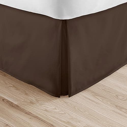 Ultra Soft Linen Market Queen Bed Skirt, White - Hotel Quality, Shrinkage & Fade Resistant