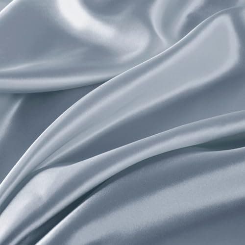 Madison Park Essentials Full Black Satin Sheet Set - Luxury, Elastic Fit up to 16" Mattresses