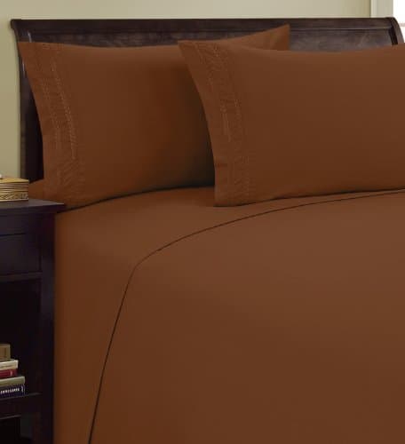 Elegant 1500 Thread Count Microfiber Twin Sheet Set, Deep Pocket Up to 16", Purple