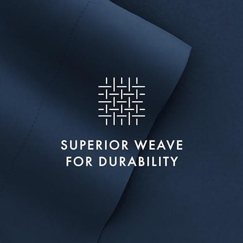 6-Piece Navy Linen Market Bed Sheet Set for Queen Size