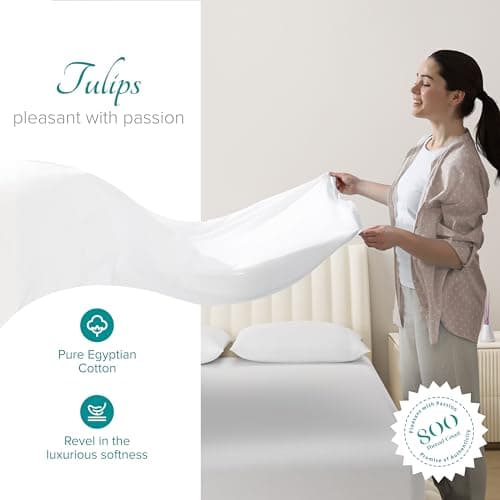 Carressa Linen Egyptian Cotton King Sheets, 800 Thread Count, Sateen Weave